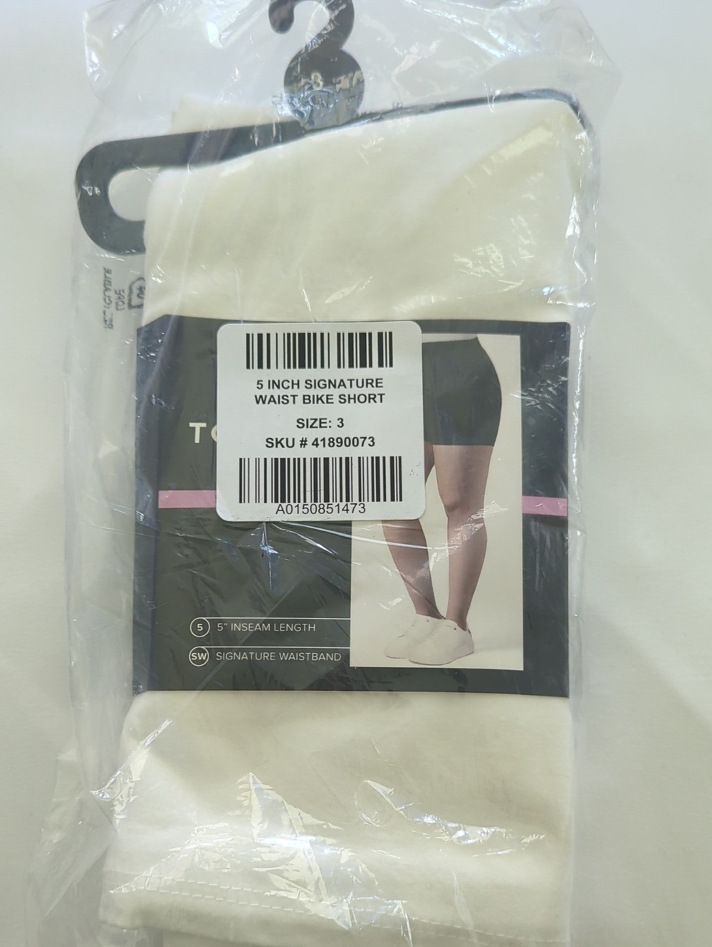 torrid White 5" Signature Waist Bike Shorts Cloud Dancer Cream
